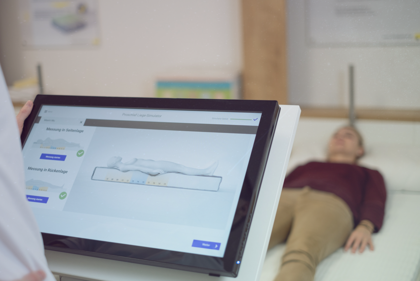 Bild von Richtig messen, richtig liegen - Wie der Liege-Simulator die ideale Matratze findet